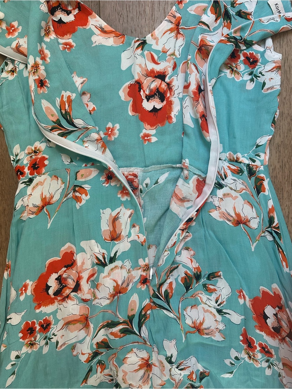 Kormei Women's Romper w/ Maxi Dress Overlay, Floral, Flowy, Whimsical, Medium - Picture 10 of 13